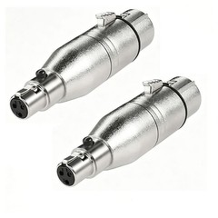 2Pcs 3 Pin XLR Female to Mini XLR Female Mic Adapter Audio