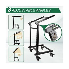 12U DJ Mixer Stand Rack Mount Rolling Stand Stage Cart Adjustable Rack Mount …