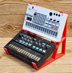 Red 2 Tier Stand for Korg Volca Sample Sampler Mix Modular Generator Synth