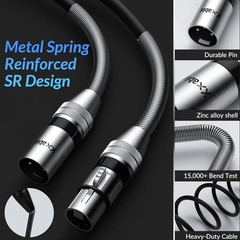 XLR to Cable 10 Feet, Premium Microphone Cable, Heavy Duty 22AWG 10FT