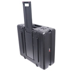 4 Space DJ Rack Road ABS Case with Pull Out Handle and Wheels by Prox