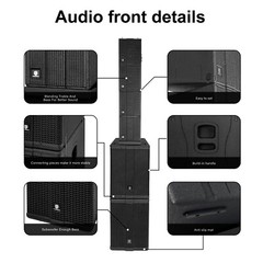 proreck Stage Pro 12 8000W PA Speaker System 3 DSP Presets, TWS BT for LIVE show