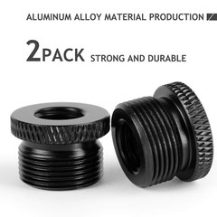 Frgyee 2 Pack Screw Thread Adapter, 5/8″ Male to 3/8″ Female Mic Screw for Bl…