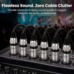 Professional 1 ft XLR Male-Female Audio Cables – Durable 2-Pack for Performances