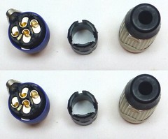 (2) Two Genuine NEUTRIK NLT4FXX Female 4 Pole SpeakON Heavy Duty Cable Connector