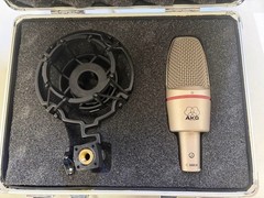 AKG C3000 B Condenser Microphone Silver Studio Recording Pro Audio Side Address
