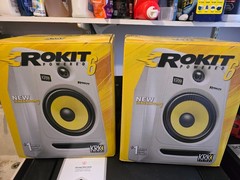 krk rokit 6 gen 3 white pair studio monitor speakers w/original boxes *RARE*