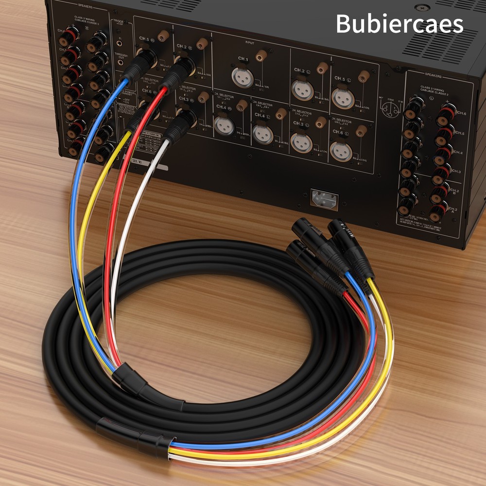 M/F 4 Channel Multi-Media Snake Cable 4 Pairs Male to Female 3 Pin XLR Balanced