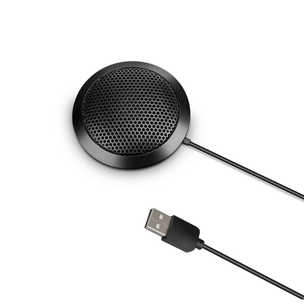 Noise Reduction USB Microphone Desktop Metal Plastic Small Space Saving Black