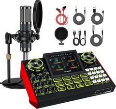 G9 Podcast Equipment Bundle with Audio Mixer for Streaming Singing, 3.5mm Con…