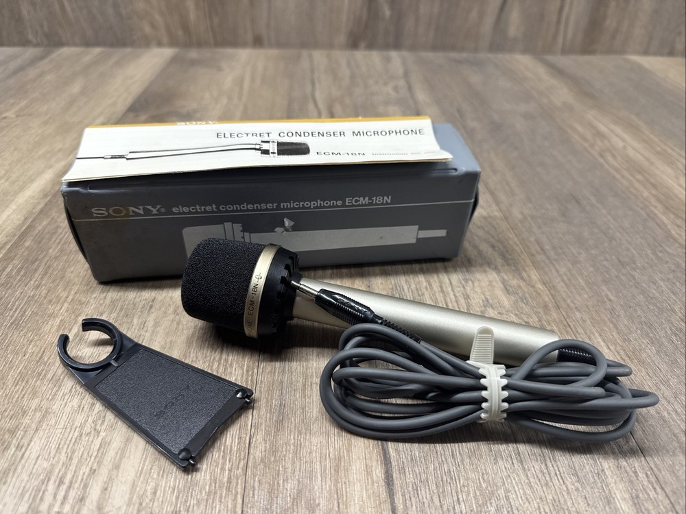 Sony ECM-18 N Electret Condenser Microphone in original box – Japan