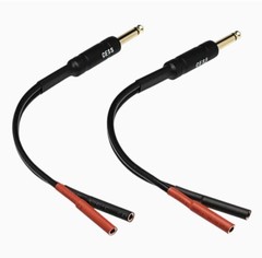 CESS-093 Adapter Cable 1/4 TS to Dual Banana Jack for Speaker Cables 4 Cable