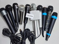Lot of 10 Assorted Microphones – Untested, Various Models, Used