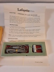 Lafayette 99-46898 Electret Condenser Tie-Clasp Microphone