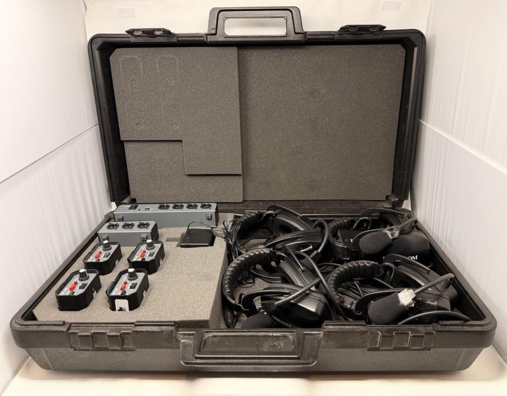 Portacom By Anchor Audio COM-40FC Intercom System w/ BP-200 Belt Packs