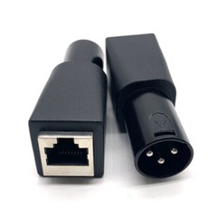 DMX to RJ45 Connector RJ45 Ethernet to 3-Pin XLR DMX Female & Male Adapter Set