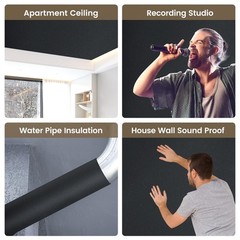 High Density Self-Adhesive Sound Insulation Acoustic Closed Cell Foam, 5.8 Sqft