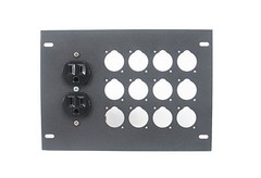 Elite Core Recessed Pocket Floor Box With 12 D Holes and Duplex AC Outlet