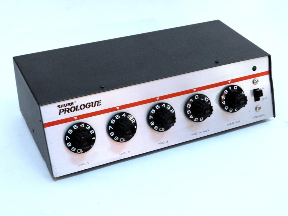 Shure Prologue 200M 4-Input Audio Mixer with AC Adapter & Manual