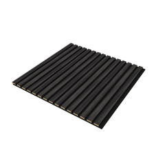 8 PCS Matte Black – Acoustic Panels & Wooden Strip Acoustic Boards