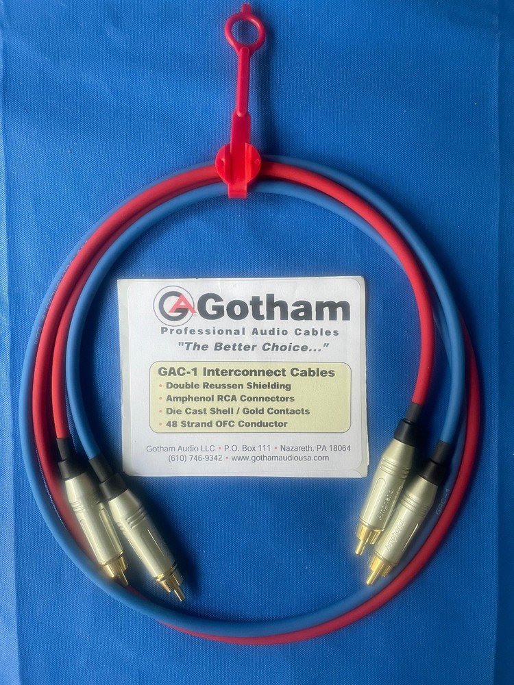 Gotham GAC-1 RCA Interconnect Cable Assembly- 1 Meter Pair