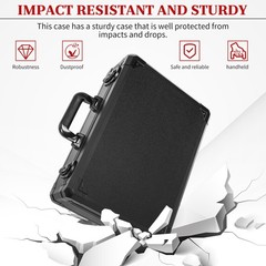 Protective Hard Case Shockproof Waterproof DIY Foam Insert 13.5×11.6×6 Inch