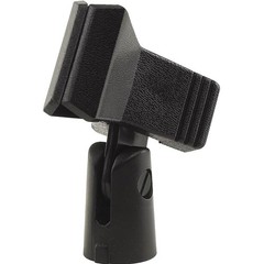 Microphone Clip Black Plastic Clothespin-Style