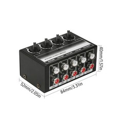 Mini Stereo 4 Channel Passive Mixer RCA Portable Audio Mixer 1 in 4 Out New