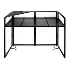 PRORECK DJ Event Booth Panel Table Portable Facade Metal Frame White &Black