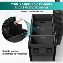 1-4X Waterproof Road Trunk Case Flight Case 1102 lb ATA Road Case 44″x22″x25″