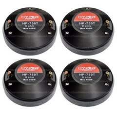 4 x HyperPower HP-750T 200 Watt-RMS (each) 3″ Voice Coil HF Driver 4-Bolt