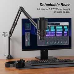 Microphone Boom Arm, Adjustable Microfono Stand Mic Arm with Extra-large Pop …