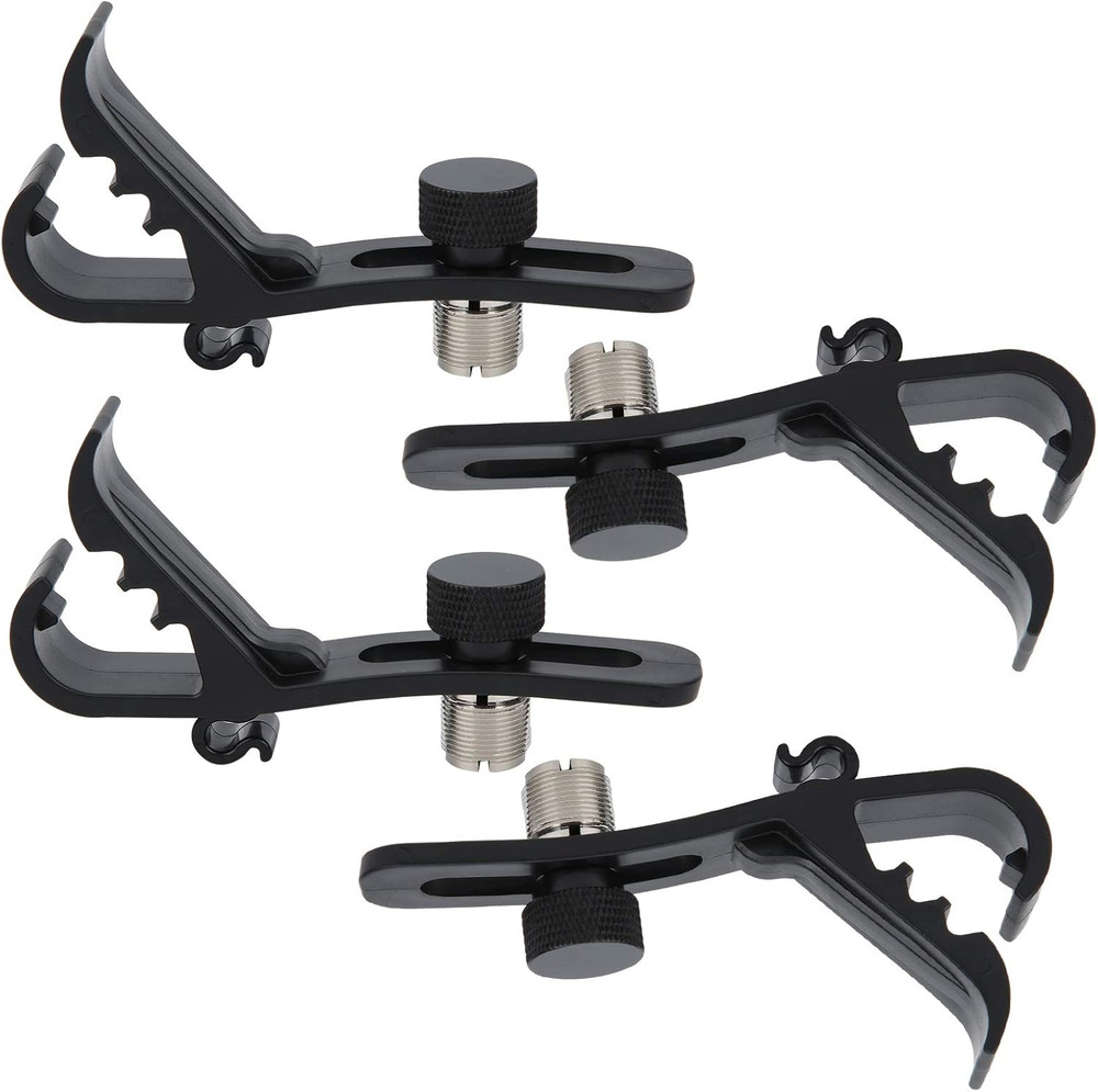 Adjustable Drum Microphone Clip Set, 4PCS Shockproof Mic Holders
