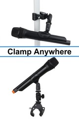 Hocoder Mic Crab Clamp Microphone Mount with Double Ball Head Adjustment 1/4″…