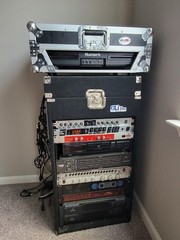 Behringer PA Speaker System w/ Numark DJ Controller Rack, Wired, Black