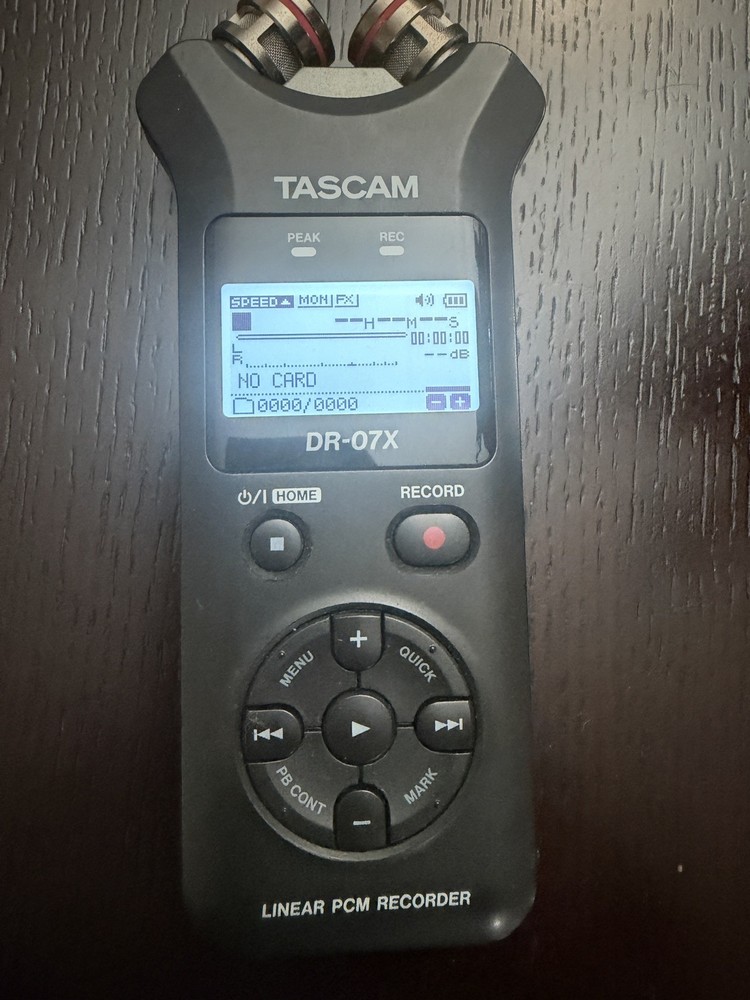 Tascam DR-07x Linear PCM Stereo Handheld Digital Audio Portable Recorder; AS-IS