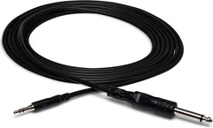 3.5 Millimeters TRS to 1/4 Inches TS Mono Interconnect Cable – 5 Feet