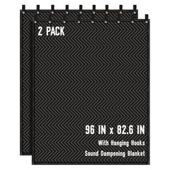 2PCS Large Sound Dampening Blanket,96″ x 80″ Sound Absorbing Studio