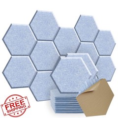 SHJADE Hexagon Acoustic Panel Light Sky Blue 12pc