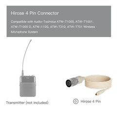 Professional Headset Headworn Earhook Microphone MIC-J 071S with Audio Techni…
