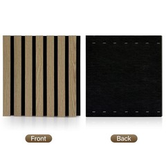 4PCS MDF Wood Acoustic Slats 30x30cm 11.8″x11.8″ – Studio/Home Theater Sound Pan