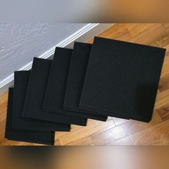 12 Pack Black Acoustic Panels Foam Sound Absorbing Wall Panels 1 x 12 x 12, NEW