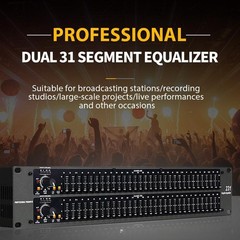 QST Graphic Equalizer 31-Band Stereo EQ for Home Audio Dual Channel Professional