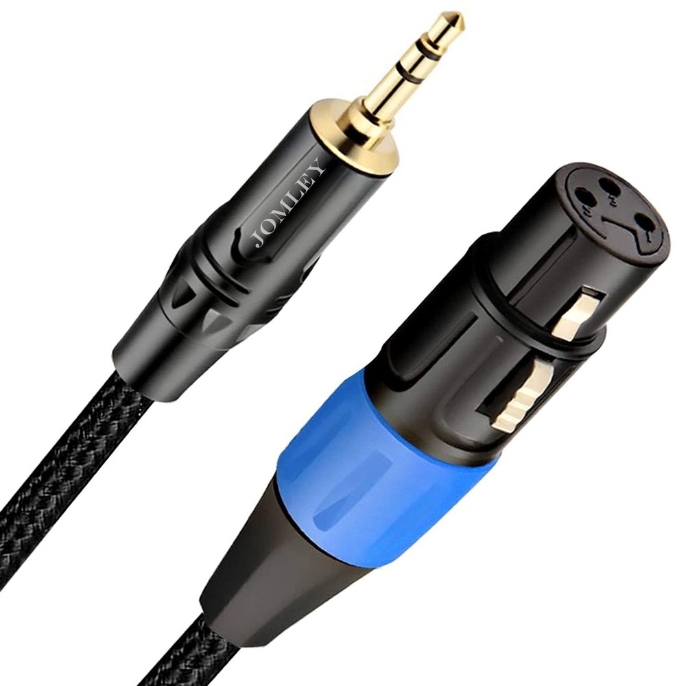 JOMLEY XLR to 3.5mm Cable 10ft, Unbalanced Regular Female 10 feet, Black