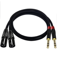 Seefeful (2PACK/2FT) XLR to 1/4 TRS Stereo Adapter,XLR Male to 1/4 Inch (6.35…