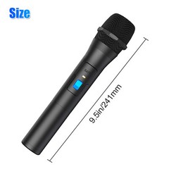 2PCS Wireless VHF Microphone Professional Handheld Mic System Karaoke w/Receiver