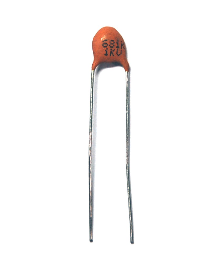 100pc Disc Ceramic Capacitor 681K 680pF 1KV K ±10% Y5P RoHS Taiwan