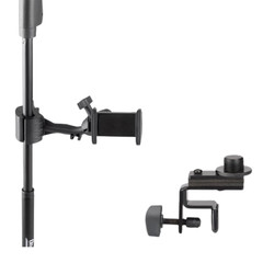 Mic Stand Smartphone Holder + Drum Rim Mic Clip Vocal Recording Accessory Bundle