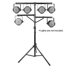 Sound Town DJ Lighting Stand, Height Adjustable, Holds 6 Cans, 9 Ft. (STLS-M09)