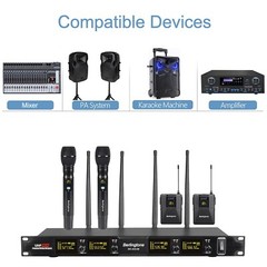 Berlingtone BR-402UM, Pro 4-Channel UHF, 2 Wireless Mic & 2 Bodypack Headset